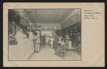 Interior of Turlington & Moore's Drug Store, Wilson, N.C.